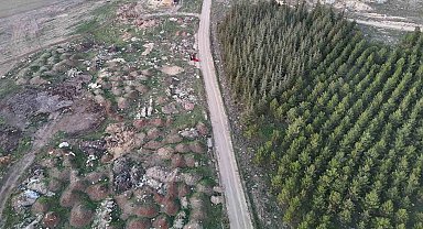 Eskişehir'de tezat görüntü: Bir yanda yeşil ağaçlar, bir yanda çöp yığınları