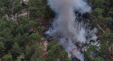 Fethiye'de karavanda çıkan yangın ormana sıçradı