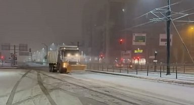 Gaziantep Büyükşehir, kar yağışına karşı tam kadro sahada