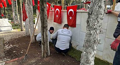 Gebze Şehitliği'nde bakım ve onarım çalışması yapıldı