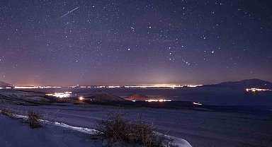 Geminid meteorları Bitlis'te kartpostallık manzaralar oluşturdu