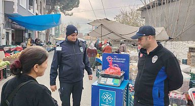 Germencik'te pazarlarda 'kontrol kantarı' uygulaması devam ediyor