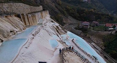 Göksu Travertenleri yılı rekor ziyaretçiyle kapatıyor