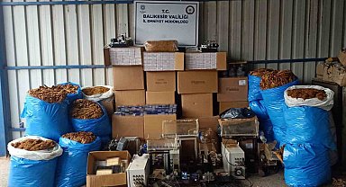 Gönen'de kaçak tütün operasyonu: 13 gözaltı