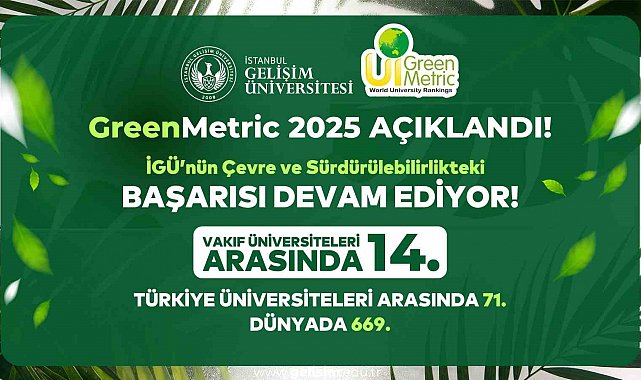 Greenmetric 2025 sonuçları açıklandı: İGÜ'nün çevre ve sürdürülebilirlikteki başarısı devam ediyor
