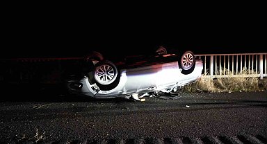 Gümüşhane'de otomobil takla attı: 5 yaralı