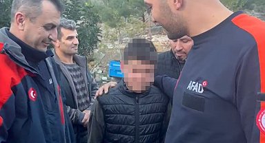 Haber alınamayan çocuğu AFAD ekipleri buldu