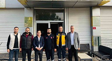 HAK-İŞ İl Başkanı Aküzüm, Acil Sağlık Hizmetleri Başkanı İpek'le bir araya geldi