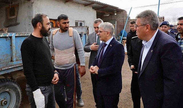 Halı saha kavgasının ardından Vali Çelik Kiledere'ye gitti
