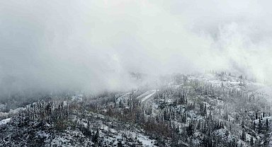 Handüzü Yaylası'ndan kar manzaraları