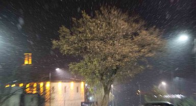 Harput'ta kar yağışı başladı