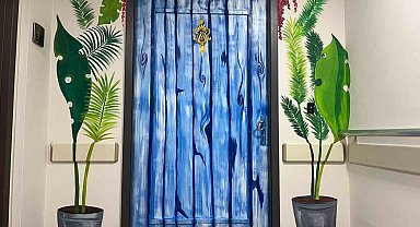 Hastane duvarları 'İyileştiren Koridorlar'la hayat buldu