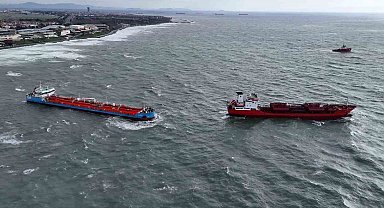 Hava şartları düzeldiğinde karaya oturan gemiyi kurtarma çalışmaları başlayacak