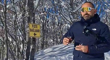 Hem çay içti hem karda kaydı