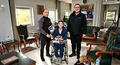 İl Emniyet Müdürü Yılmaz, polis memuru ve engelli oğlunu misafir etti