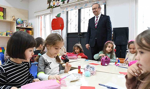 İl Milli Eğitim Müdürü Aydın, miniklere sunulan öğrenme ortamını yerinde inceledi