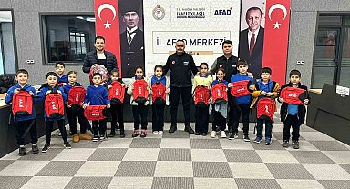 İlkokul öğrencilerine afet eğitimi verildi