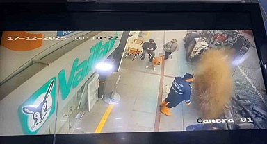 İshale hattı patlayınca tazyikli su etrafa saçıldı