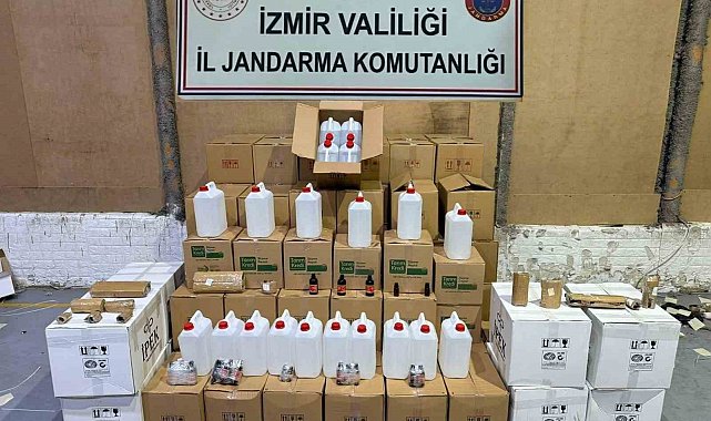 İzmir'de sahte içki operasyonu: 2 bin 850 litre etil alkol ele geçirildi