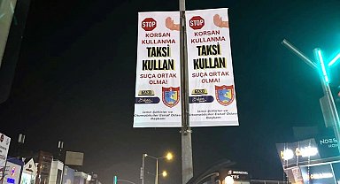 İzmirli taksiciler şehir geneline "korsan kullanma" afişleri astı