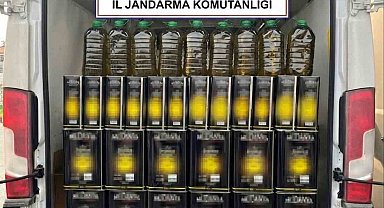 Jandarma 655 litre sahte zeytinyağı ele geçirdi