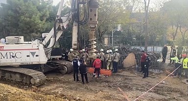 Kadıköy'de inşaat şantiyesinde işçi çukura düşerek yaralandı