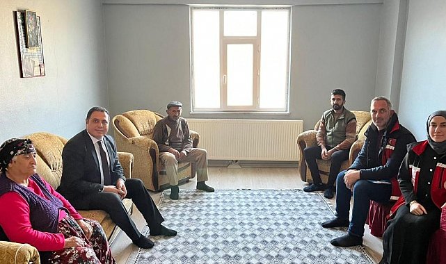 Kağızman'da şehit ve gazi aileleri ziyaret edildi