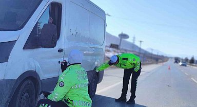 Kahramanmaraş'ta kış lastiği uygulaması