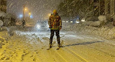Karabük'te kar çilesi ve eğlence bir arada