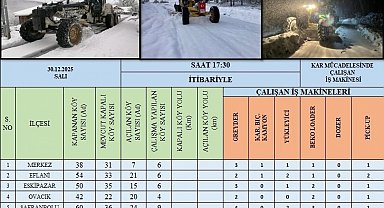 Karabük'te kardan kapanan 99 köy yolu ulaşıma açıldı
