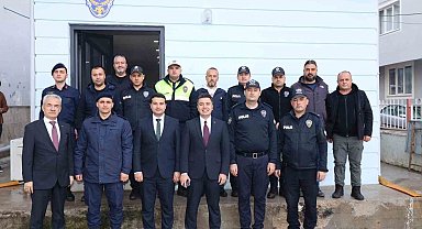 Karacasu'da tayini çıkan savcı ve mal müdürü onuruna veda yemeği