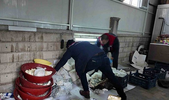 Karaman'da son kullanma tarihi geçen peynir ve tereyağlarına el konuldu