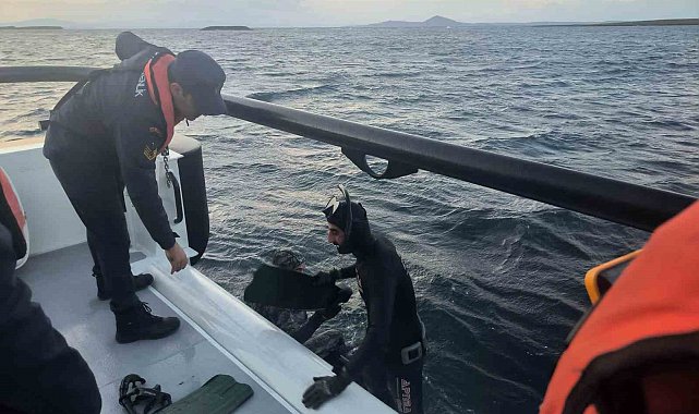 Karaya oturan tekne sahil güvenlik ekiplerince kurtarıldı