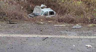 Karşı şeride geçen otomobil ticari araçla çarpıştı: 1 yaralı