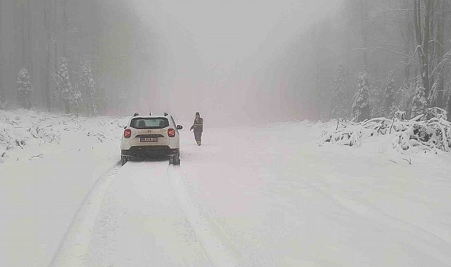 Kastamonu'da kar yağışı etkili oldu