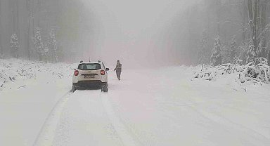 Kastamonu'da kar yağışı etkili oldu