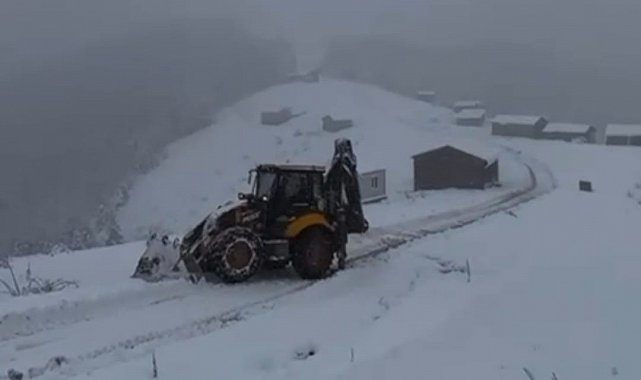 Kastamonu'da kar yağışı etkili oldu