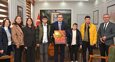 Kaymakam Güldoğan, Özel Eğitim öğrencilerini makamında ağırladı