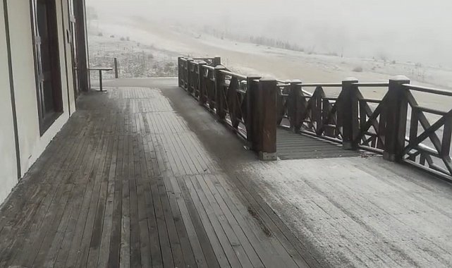 Keltepe Kayak Merkezine mevsimin ilk karı düştü