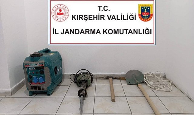 Kırşehir'de izinsiz kazı yapan şüpheli yakalandı