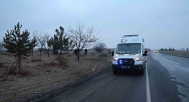 Kontrolden çıkan hafif ticari araç takla attı: 1 yaralı