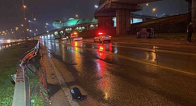 Kontrolden çıkan otomobil takla attı: Sürücü burnu bile kanamadan kurtuldu