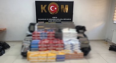 Konya'da 2 milyon liralık kaçak sigara operasyonu