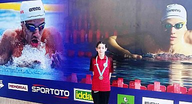 Körfezli yüzücü Trabzon'dan madalyayla döndü