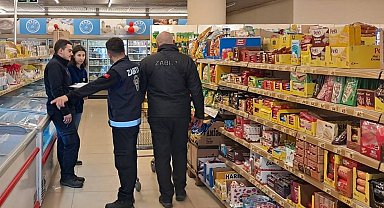 Köşk'te zincir marketlere etiket ve son kullanma tarihi denetimi