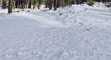 Köyceğiz Sandras Dağı karla kaplandı