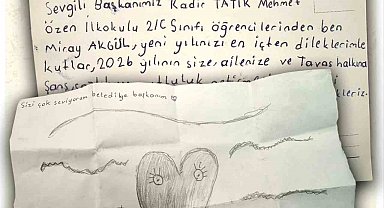 Küçük Miray'ın yeni yıl mektubu Başkan Tatık'ı duygulandırdı