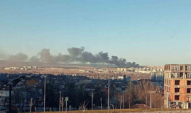 Kütahya'da şantiye yangını