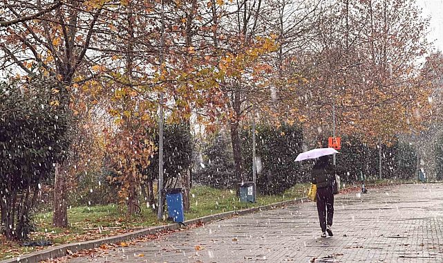 Lapa lapa yağdı, aniden bitti: Kampüste kar sadece 5 dakika sürdü