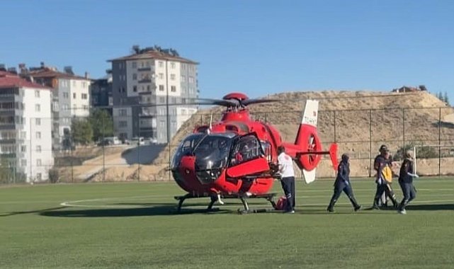 Malatya'da yaşlı hasta için ambulans helikopter havalandı
